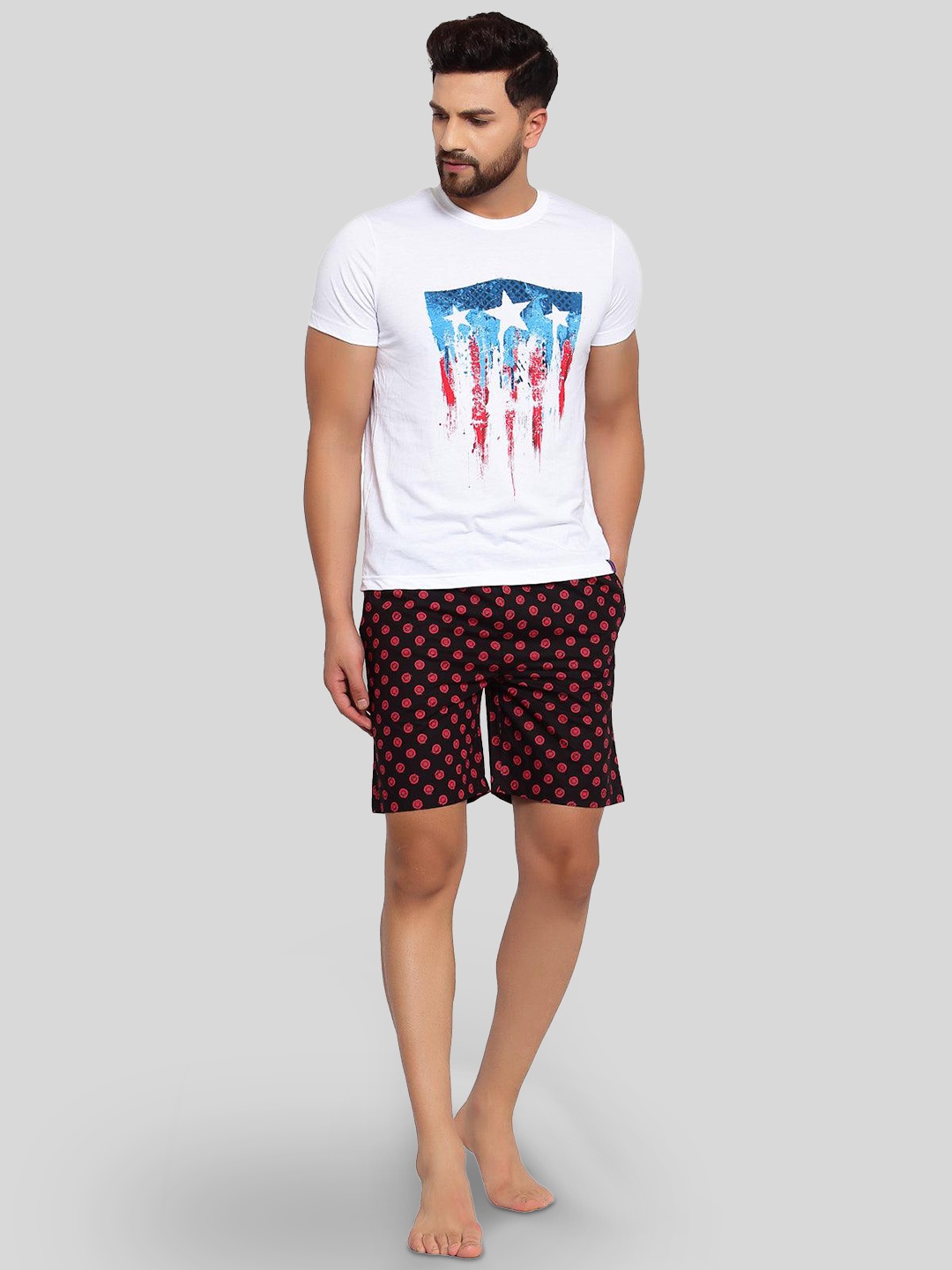 

SPORTO Men Printed Boxers, Black