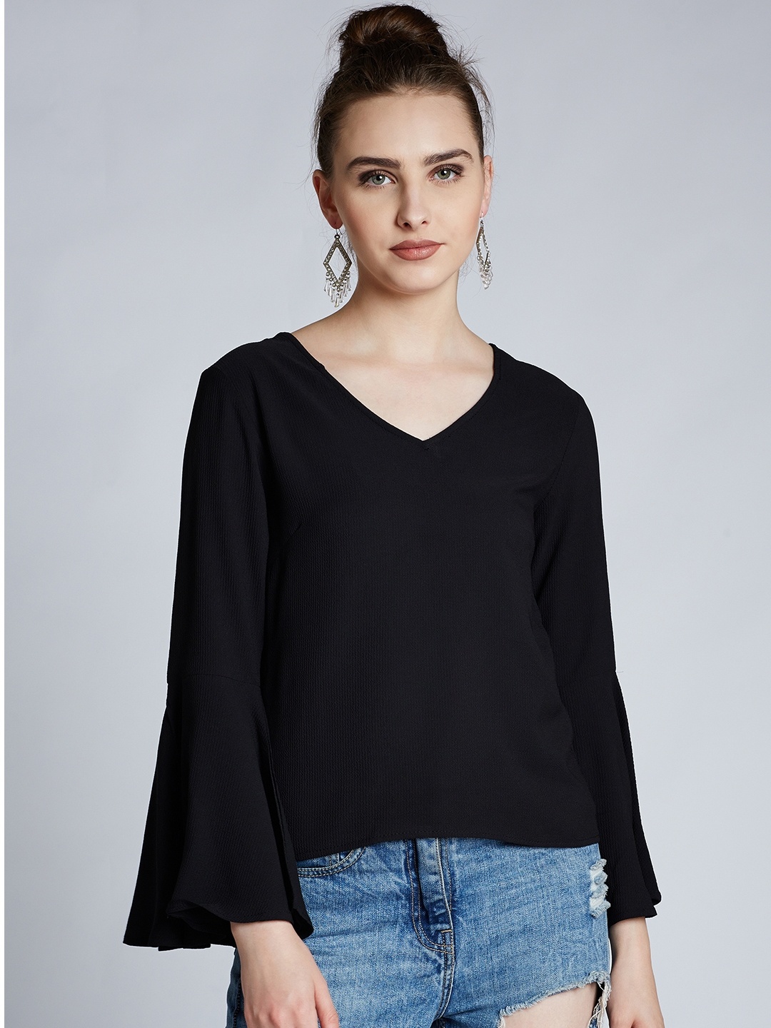 

Harpa Women Black Solid Top