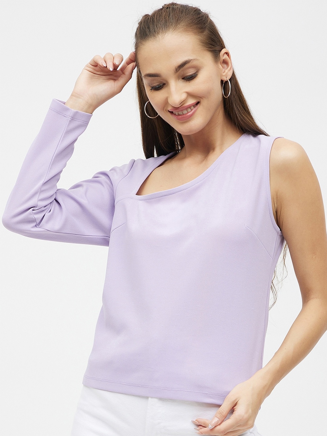 

Kibo Sweetheart Neck Top, Lavender