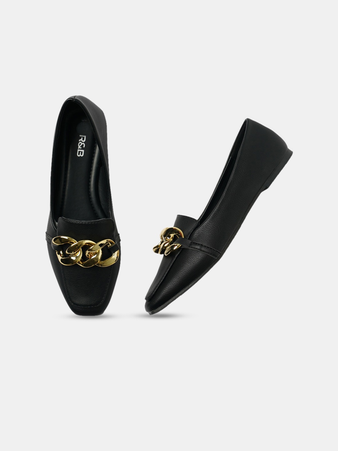 

R&B Women Embellished Ballerinas Flats, Black