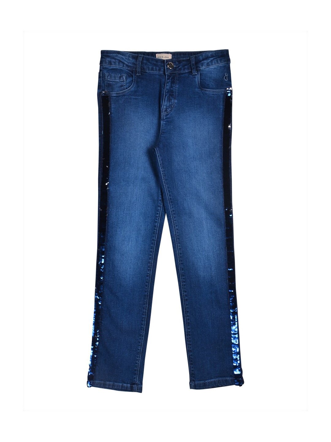 

Gini and Jony Girls Sequinned Jeans, Blue