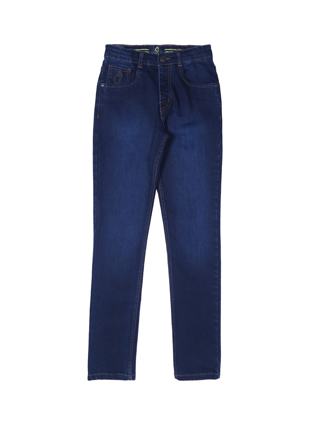 

Gini and Jony Boys Regular Fit Dark Shade Light Fade Casual Cotton Jeans, Blue