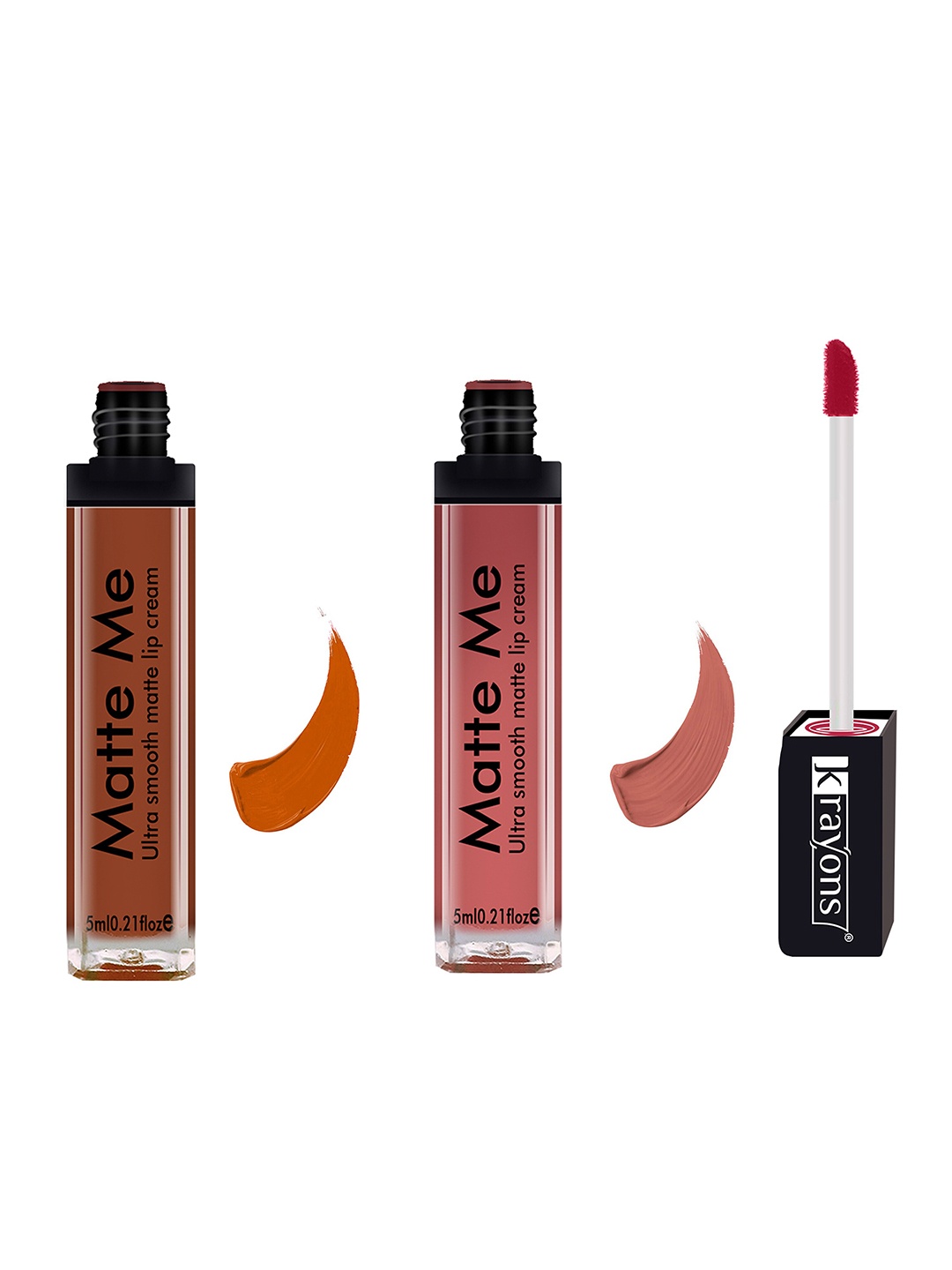 

krayons Matte Me Set Of 2 Ultra Smooth Matte Lip Cream Lipstick 5ml Each- Coffee Crme116 & Nude Embrace121