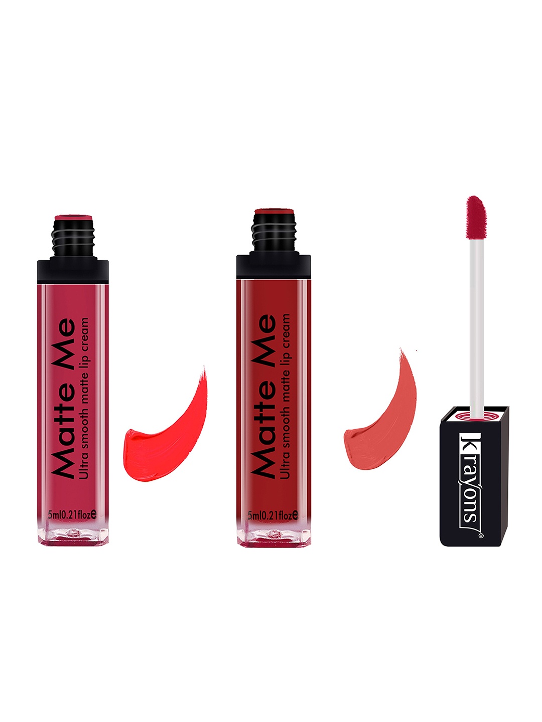 

krayons Matte Me Set Of 2 Ultra Smooth Matte Lip Cream Lipstick 5ml Each- Pink fever108 & Wow Pink122