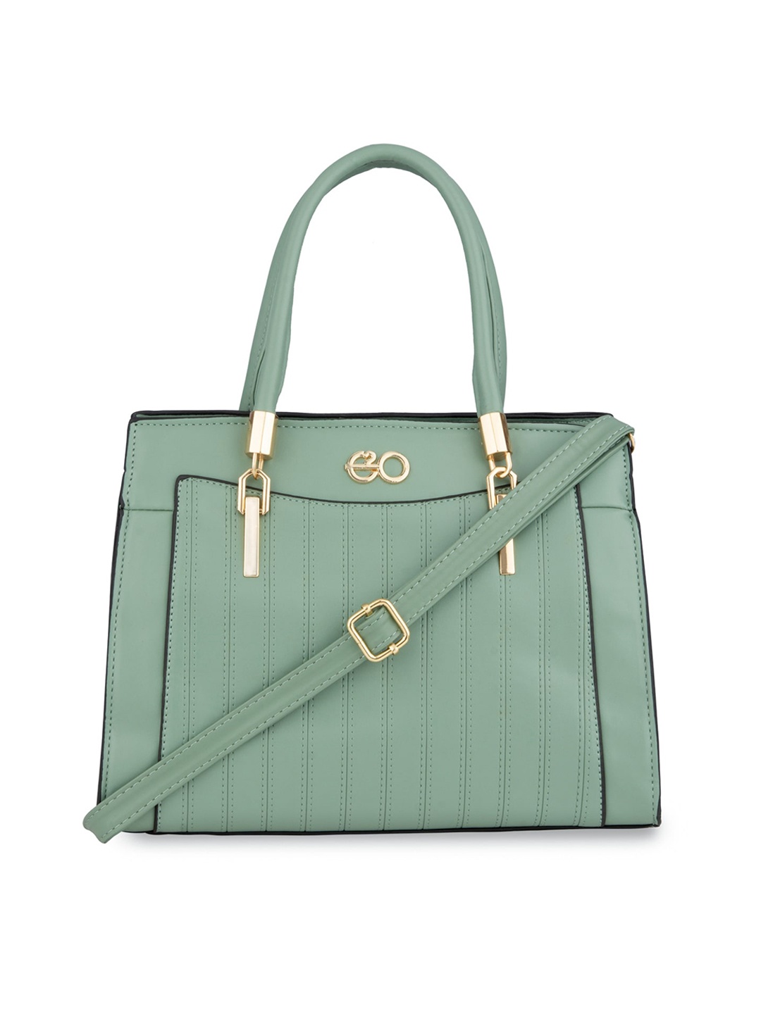 

E2O PU Structured Handheld Bag with Quilted, Green