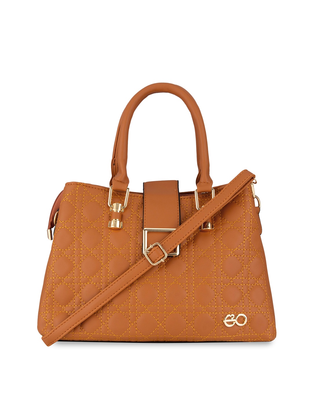 

E2O Textured PU Structured Handheld Bag, Orange