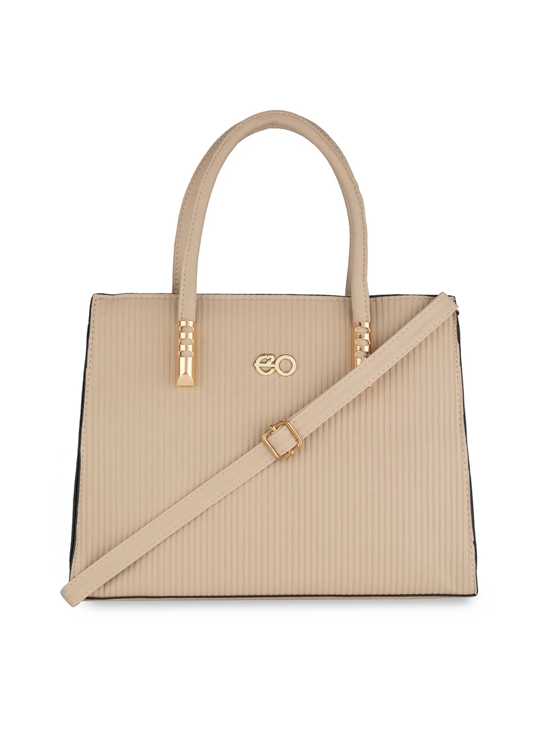 

E2O Textured PU Structured Handheld Bag, Beige
