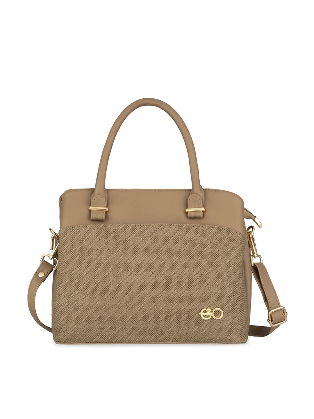 

E2O PU Structured Handheld Bag with Quilted, Brown