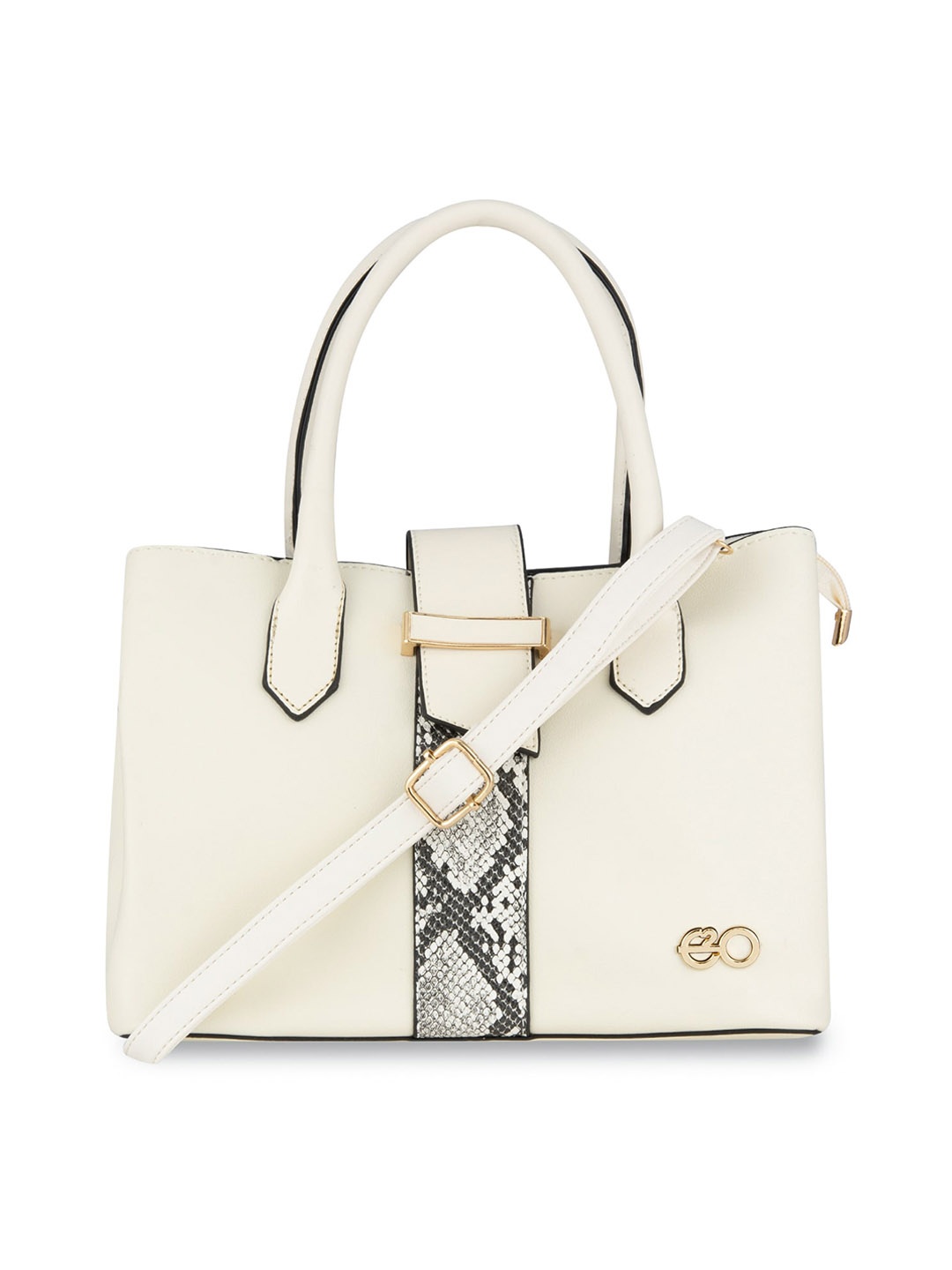 

E2O Textured PU Structured Handheld Bag, White