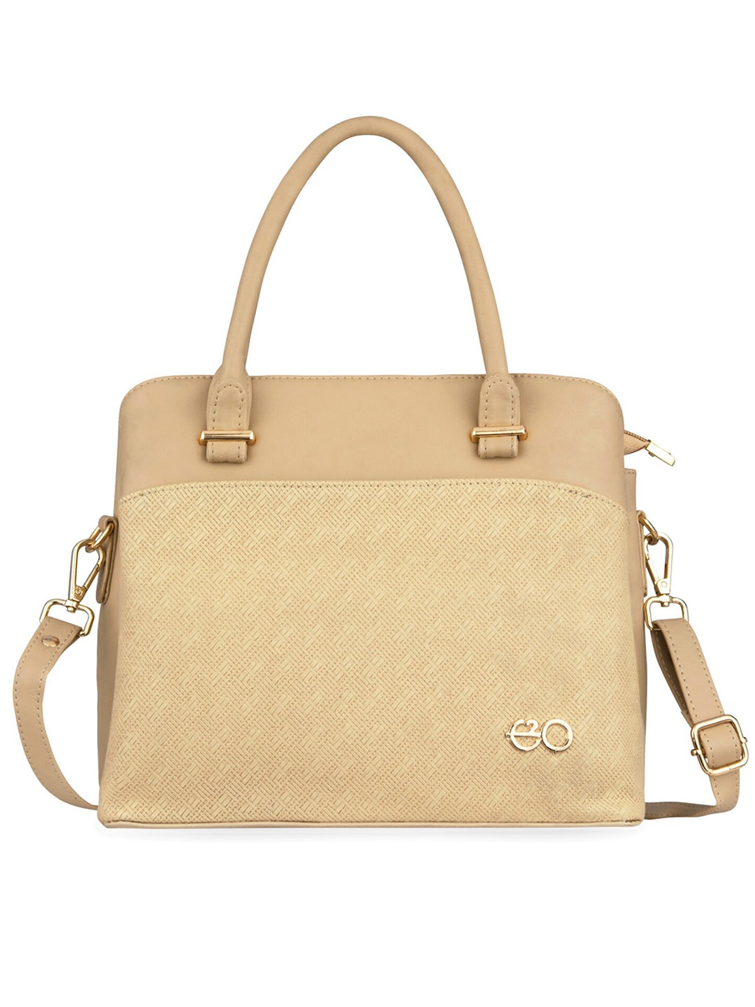 

E2O Textured PU Structured Handheld Bag, Beige