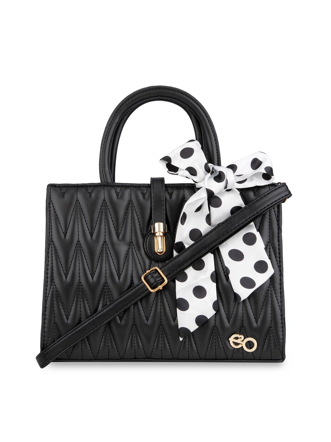 

E2O PU Structured Handheld Bag, Black