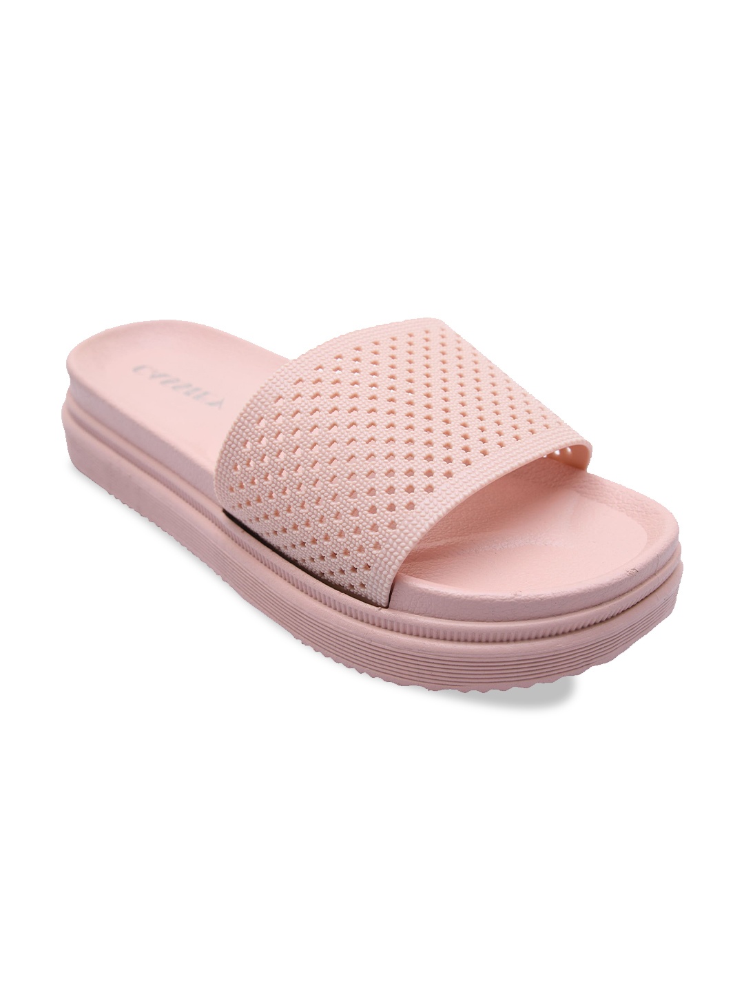 

CASSIEY Women Rubber Sliders, Pink