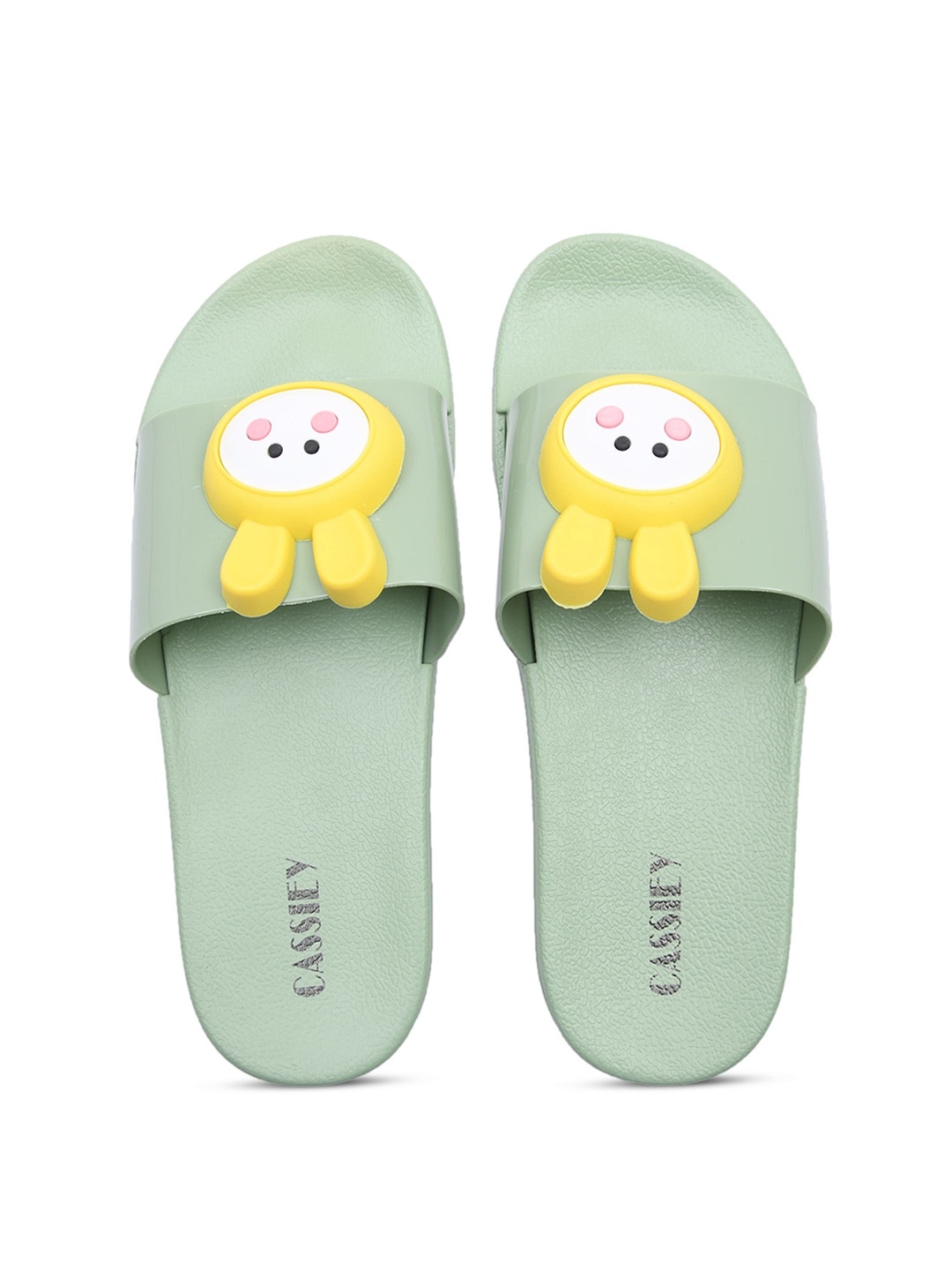 

CASSIEY Women Rubber Sliders, Green