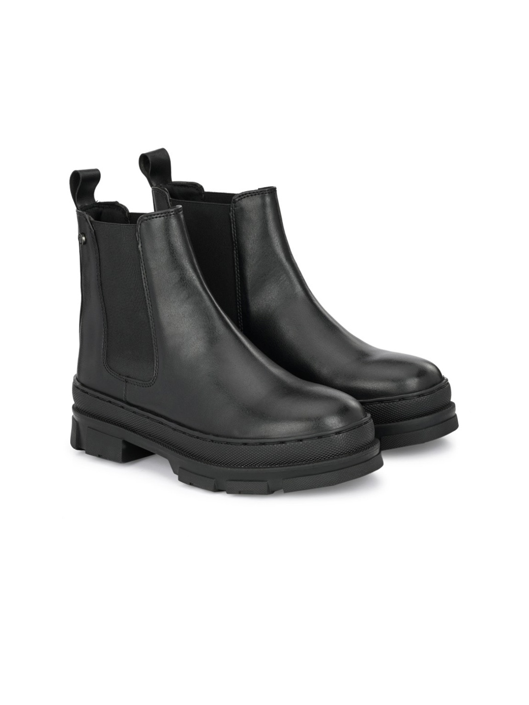 

Delize Women Ankle Length Casual Platform Chelsea Boots, Black