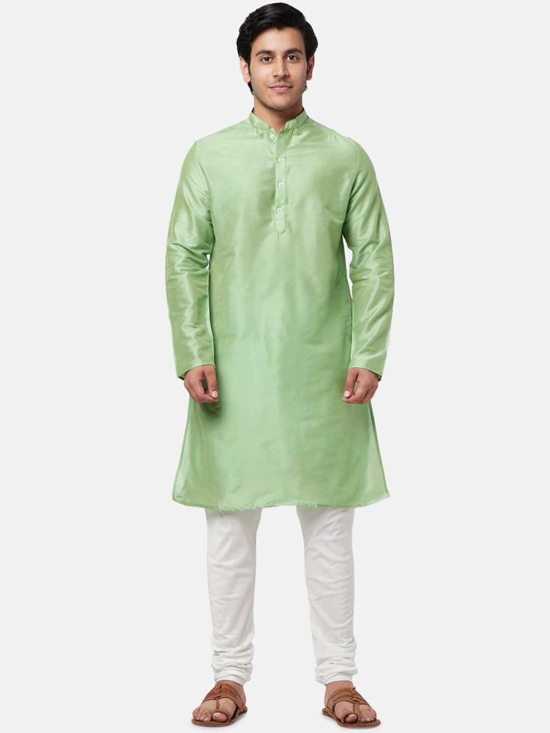 

YU by Pantaloons Men Mandarin Collar Kurta, Yellow