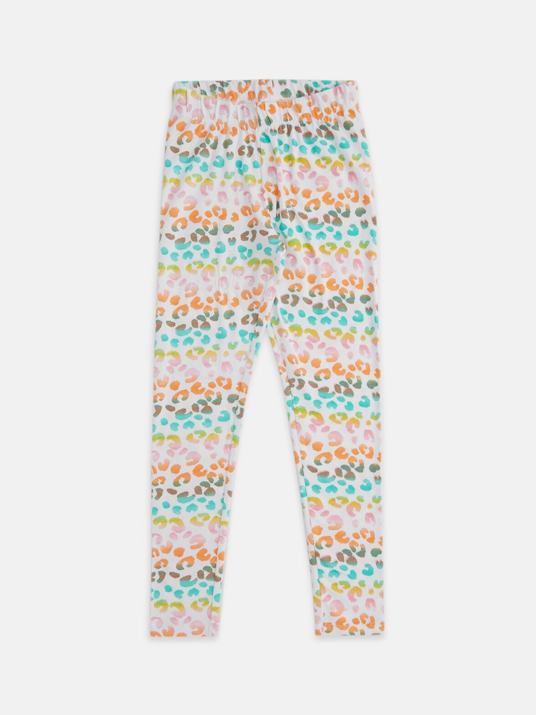 

Pantaloons Junior Girls Printed Cotton Ankle-Length Leggings, White