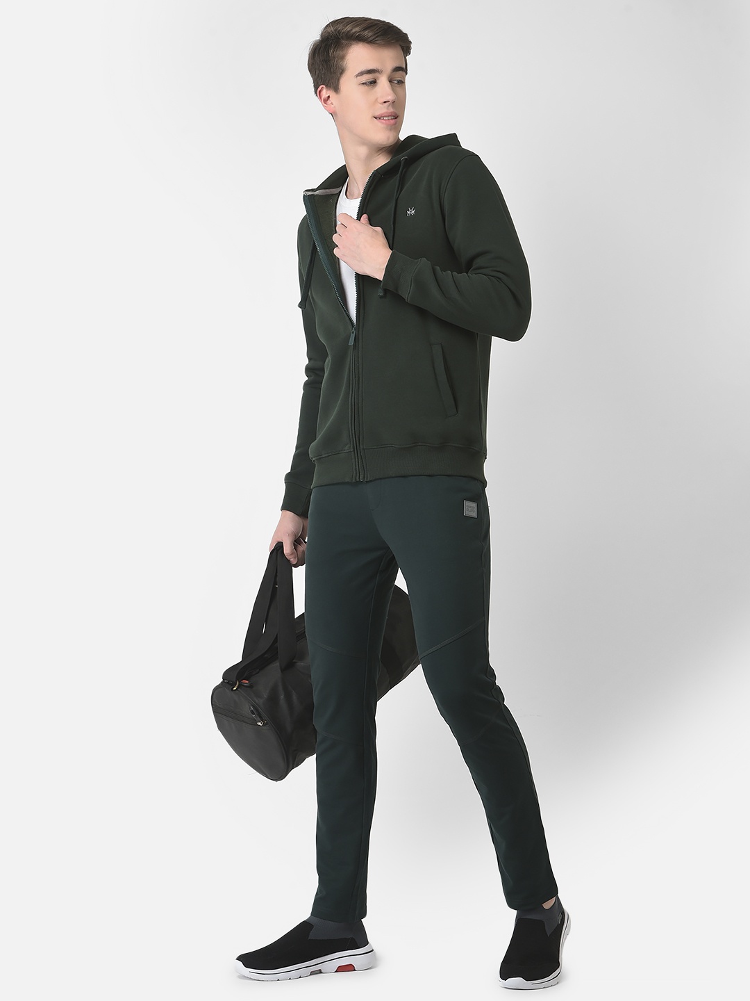 

Crimsoune Club Men Hooded Long Sleeves Sweatshirt, Green