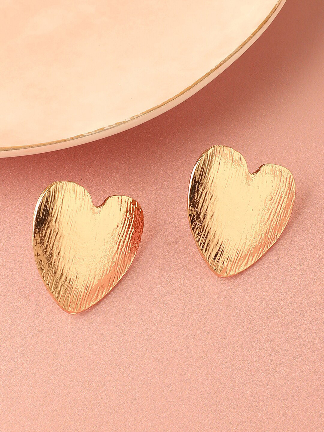

SOHI Gold-Plated Contemporary Studs Earrings