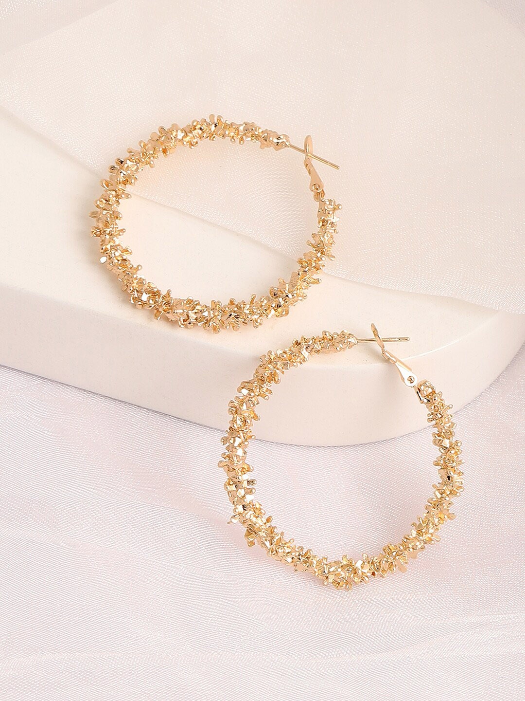 

SOHI Gold Plated Circular Hoop Earrings