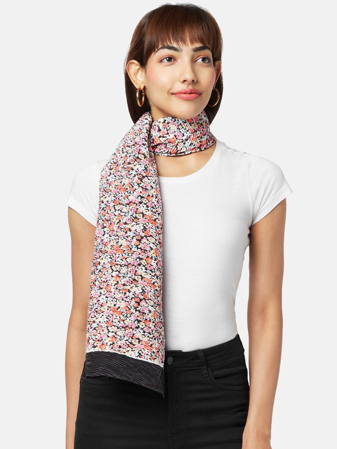 

Honey by Pantaloons Women Flower Printed Scarf, Pink