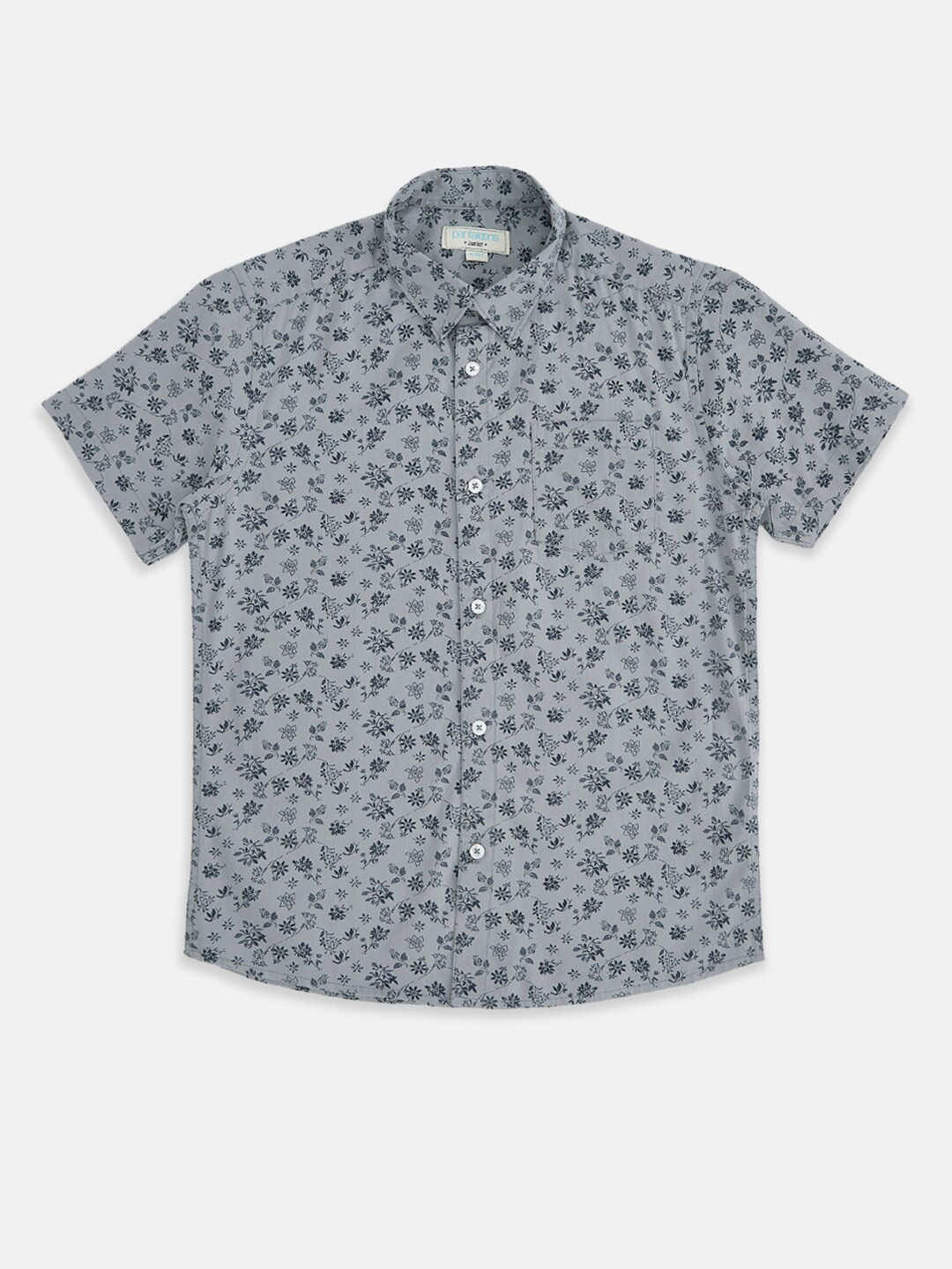 

Pantaloons Junior Boys White Floral Printed Cotton Casual Shirt