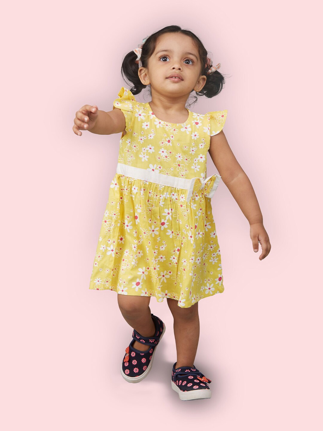 

Zalio Cotton Floral Dress, Yellow