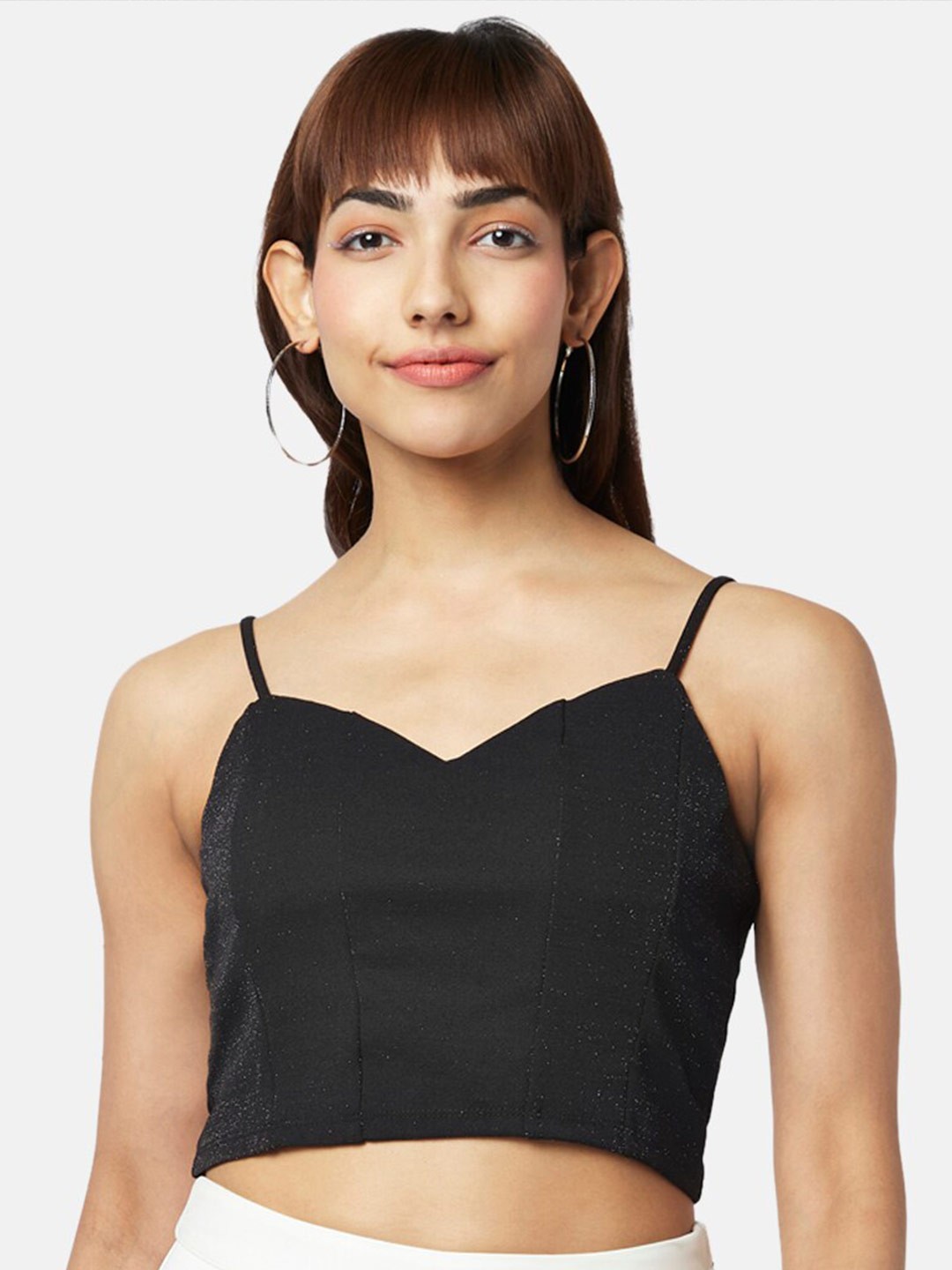 

People Crop Top, Black