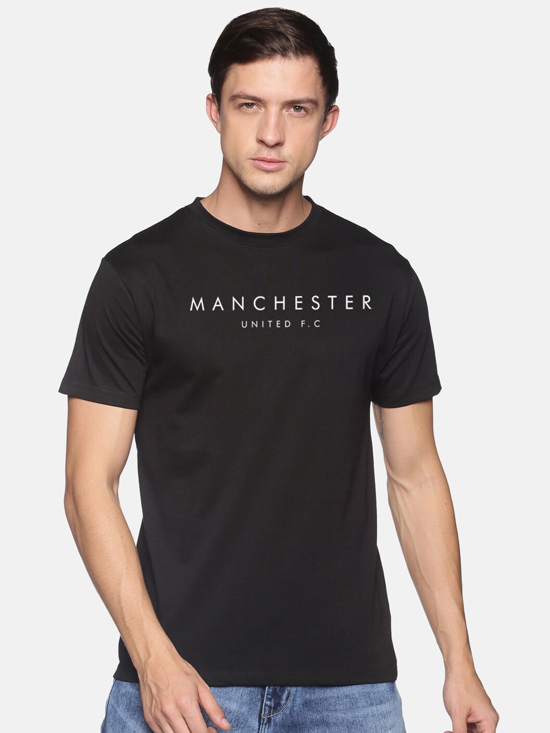 

BLACK RADIO Men Typography Printed Cotton T-shirt