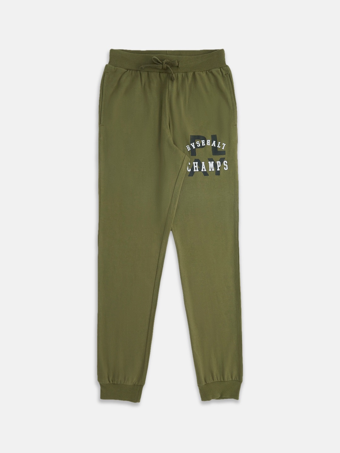 

Pantaloons Junior Boys Cotton Track Pants, Olive