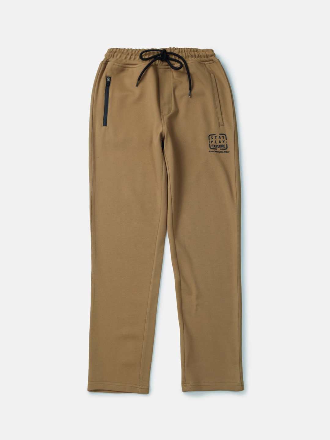 

Gini and Jony Boys Brand Logo Print Cotton Track Pants, Khaki