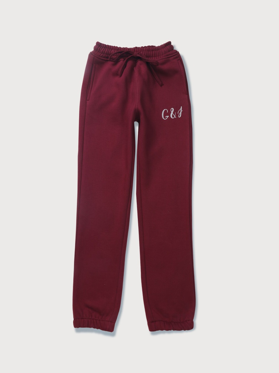 

Gini and Jony Girls Brand Logo Printed Cotton Joggers, Maroon