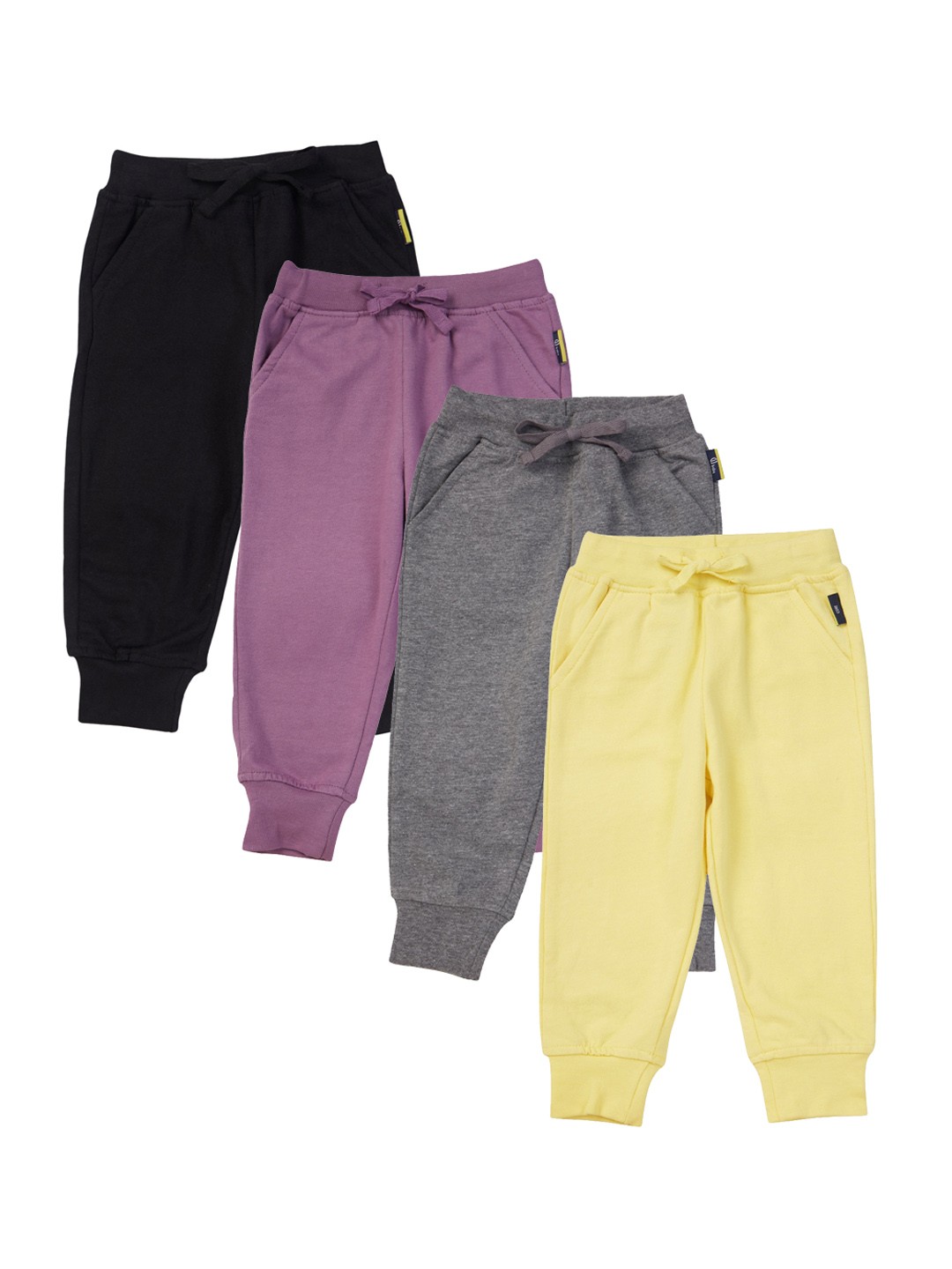 

Gini and Jony Boys Pack Of 4 Cotton Joggers, Black
