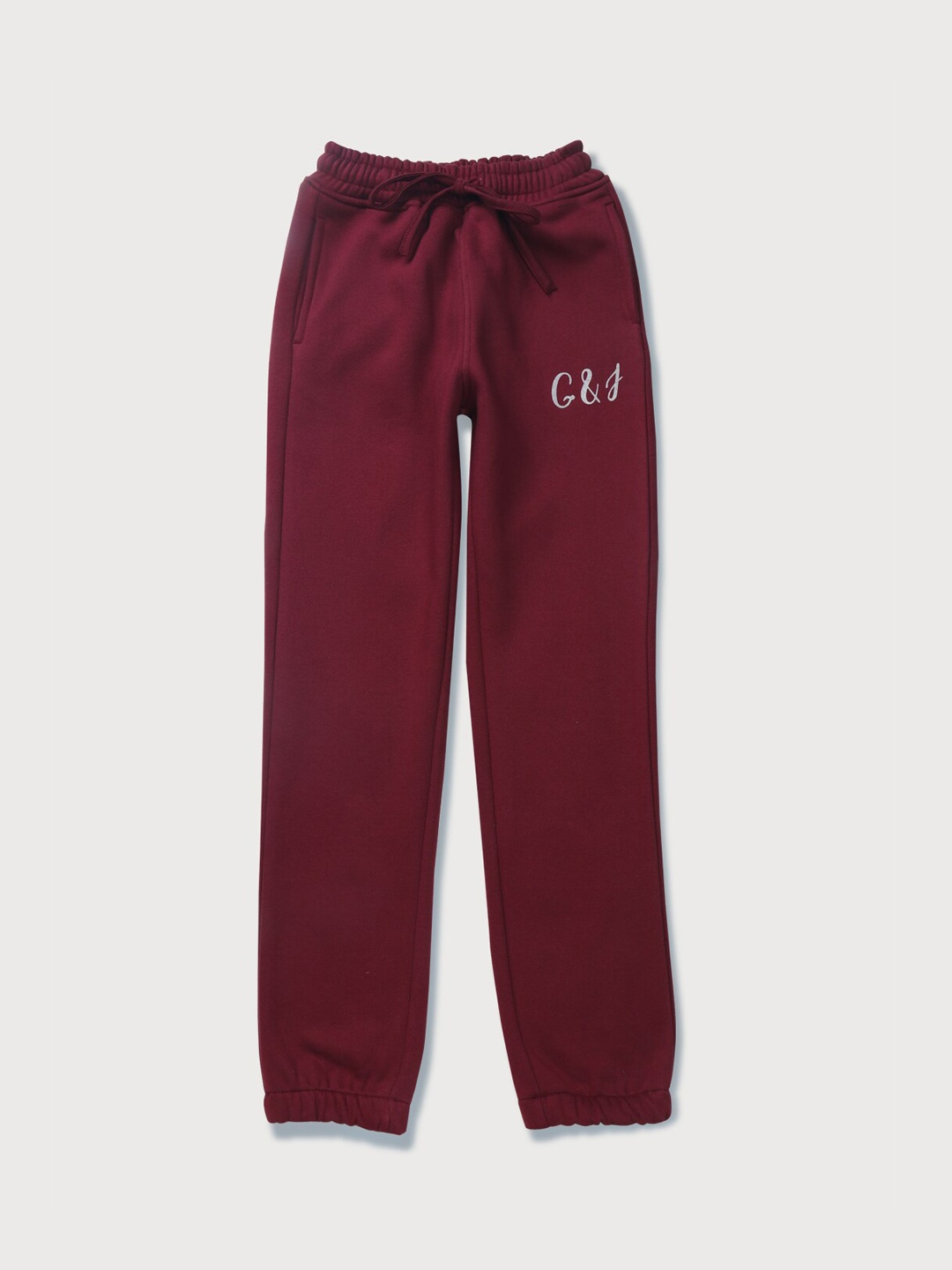 

Gini and Jony Girls Cotton Joggers, Maroon