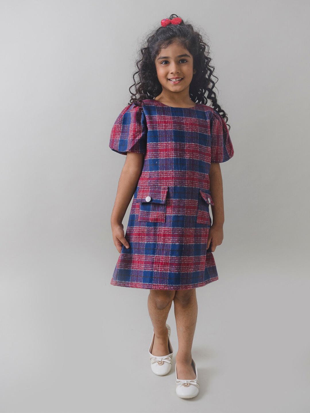 

Fairies Forever Checked Dress, Red