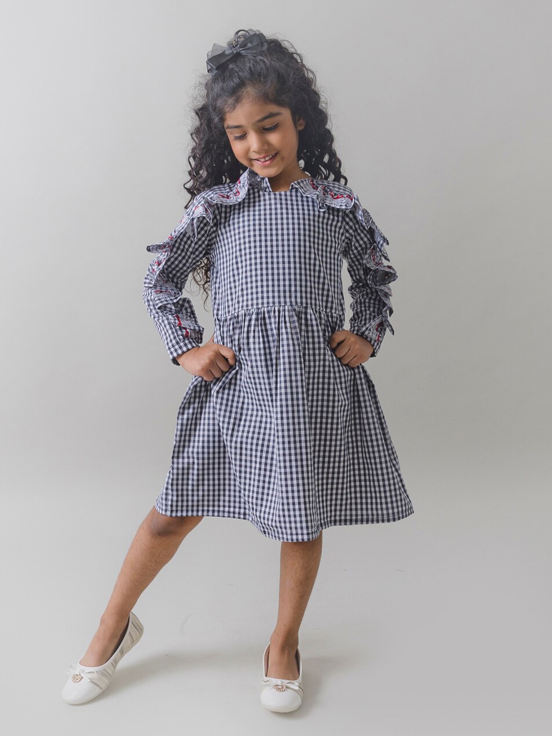 

Fairies Forever White Checked Dress