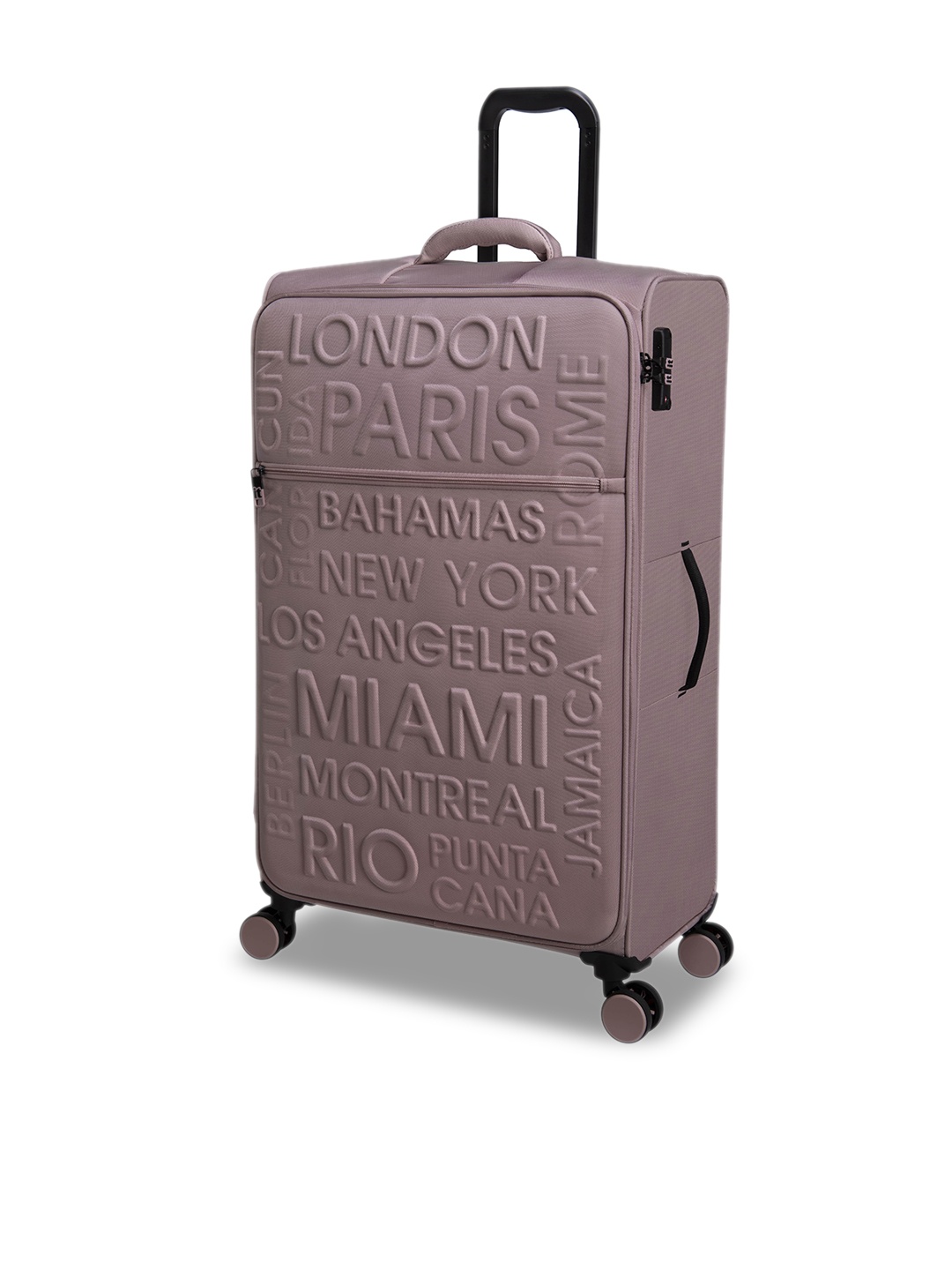 

IT luggage CityWide Textured Soft-Sided Large Trolley Suitcase, Pink