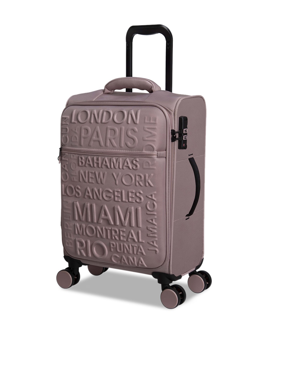 

IT luggage Self-Design Soft-Sided Cabin Trolley Bag, Pink