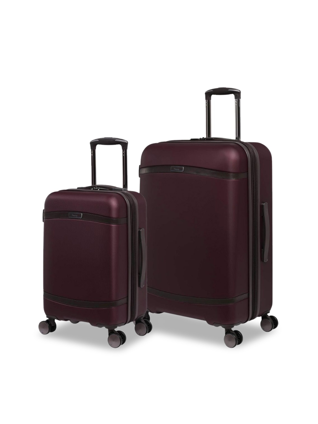 

IT luggage Quaint Set Of 2 Hard-Sided Water-Resistant Medium & Small Trolley Suitcases, Burgundy