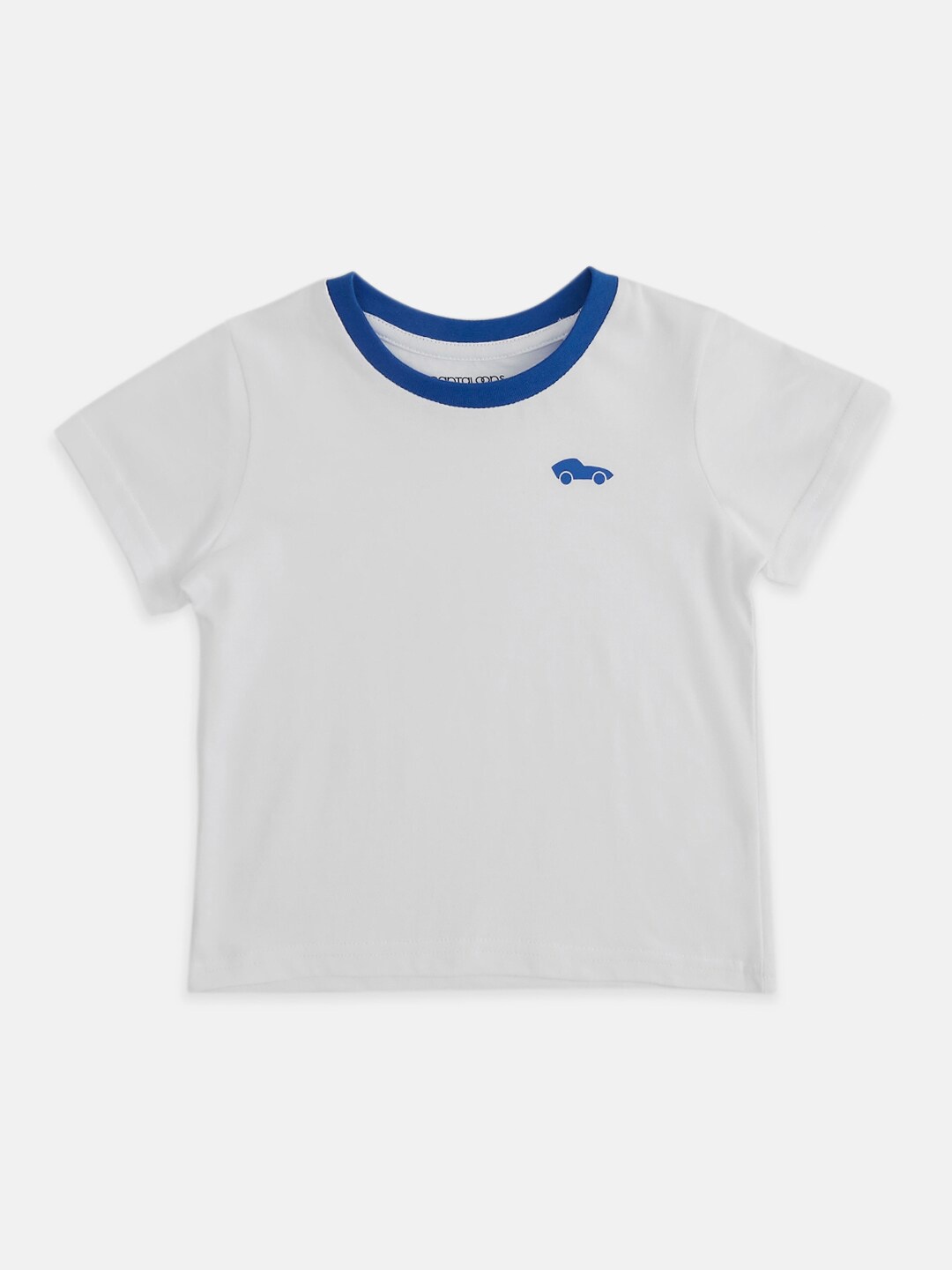 

Pantaloons Baby Boys Round Neck Cotton T-shirt, White