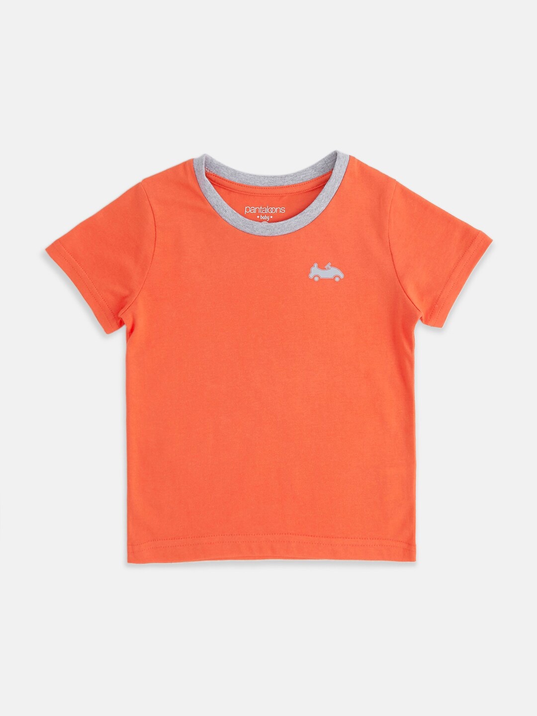 

Pantaloons Baby Boys Cotton T-shirt, Orange