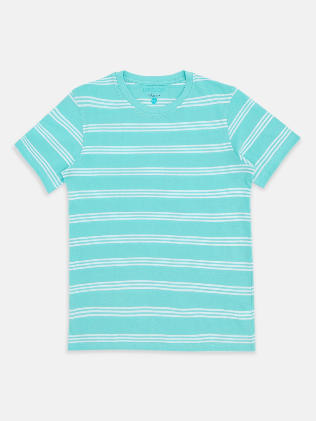 

Pantaloons Junior Boys Striped Cotton T-shirt, Blue