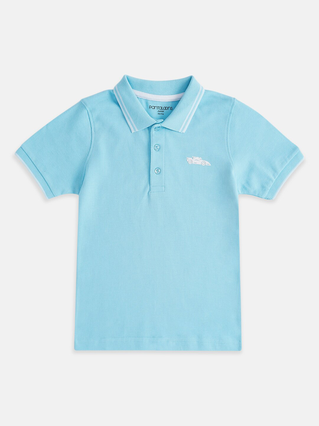 

Pantaloons Junior Boys Polo Collar Cotton T-shirt, Blue