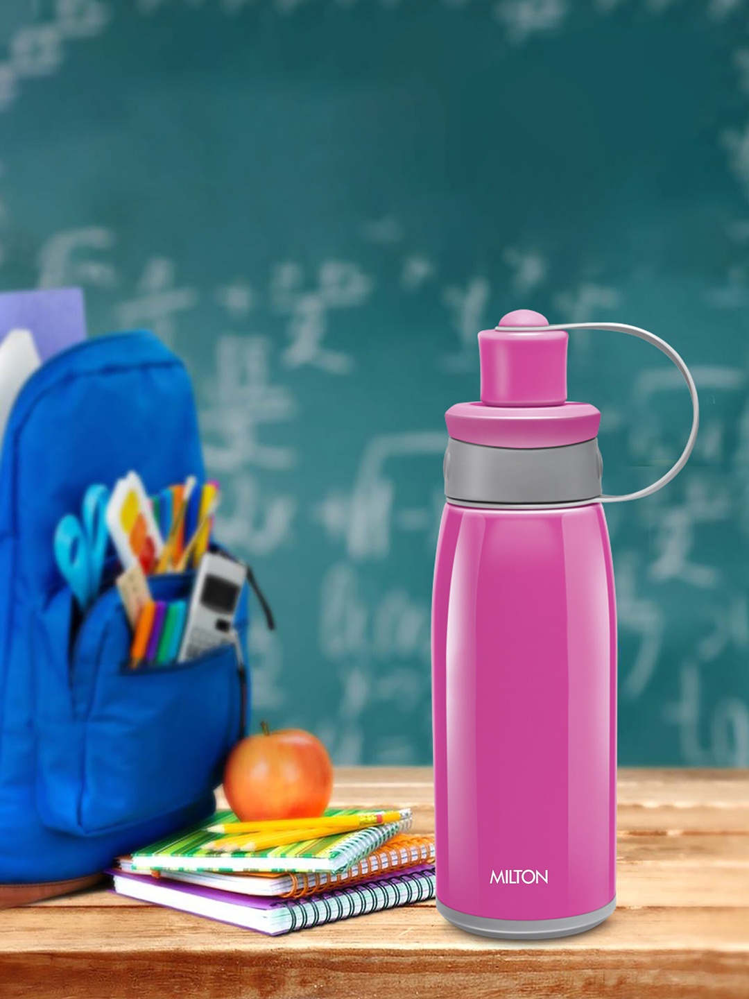 

Milton Bravo 400 Pink Leak-Proof Stainless Steel Sports Water Bottle 380 ml