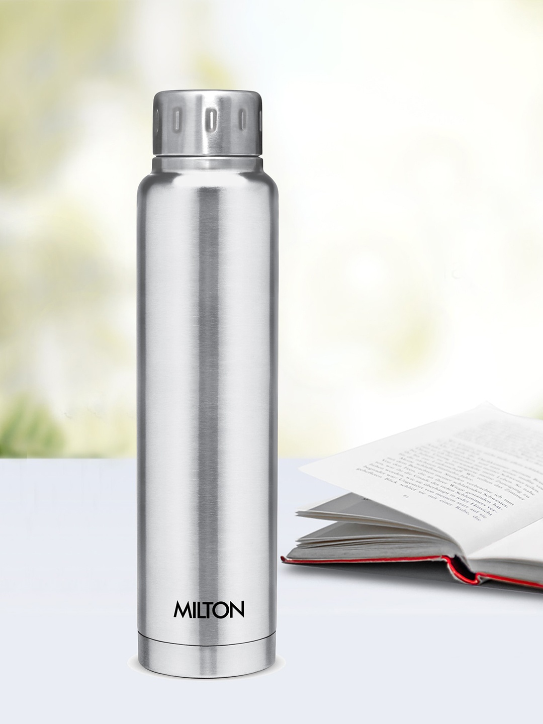 

Milton Elfin 750 Double Wall Vacuum Thermosteel Hot & Cold Water Bottle 750 ML, Silver