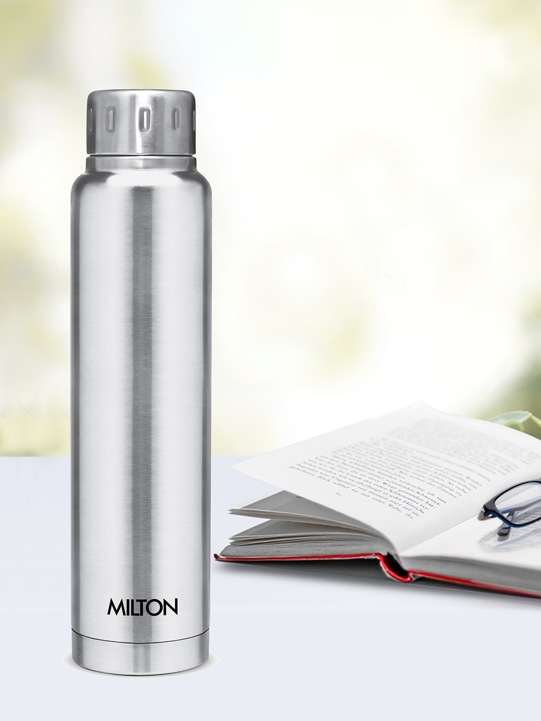 

Milton Elfin 500 Silver-Toned Leak-Proof Thermosteel Regular Water Bottle 500 ML