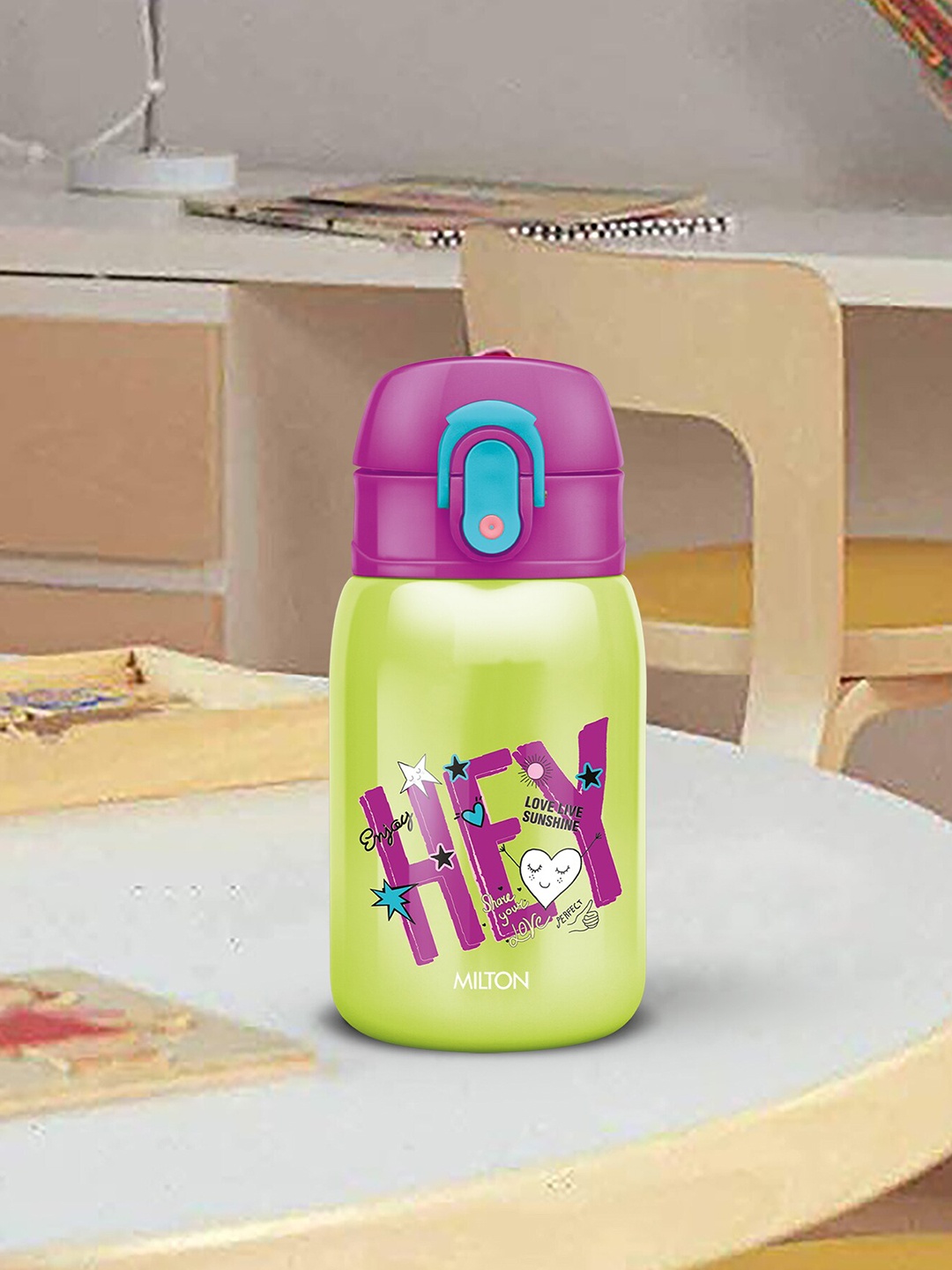 

Milton Jolly 275 Green Leak-Proof Thermosteel Hot & Cold Sipper Water Bottle 230 ML