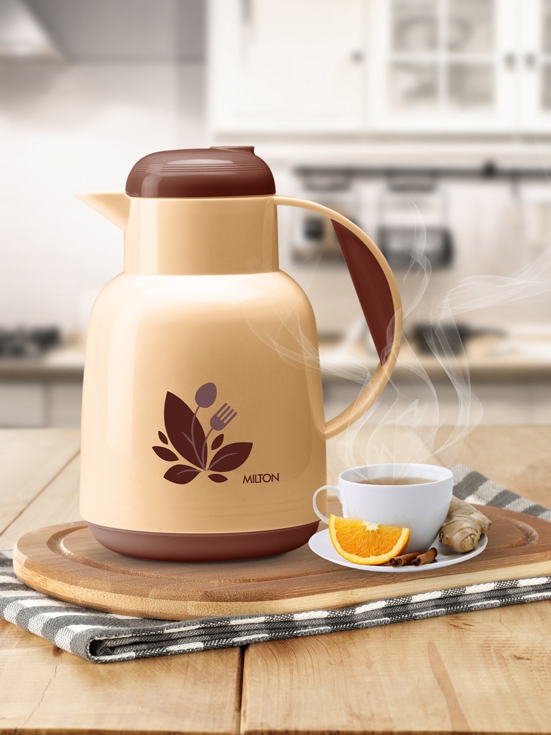 

Milton Nancy 500 Brown Vacuum Insulated Inner Glass Hot or Cold Flask 500 ML