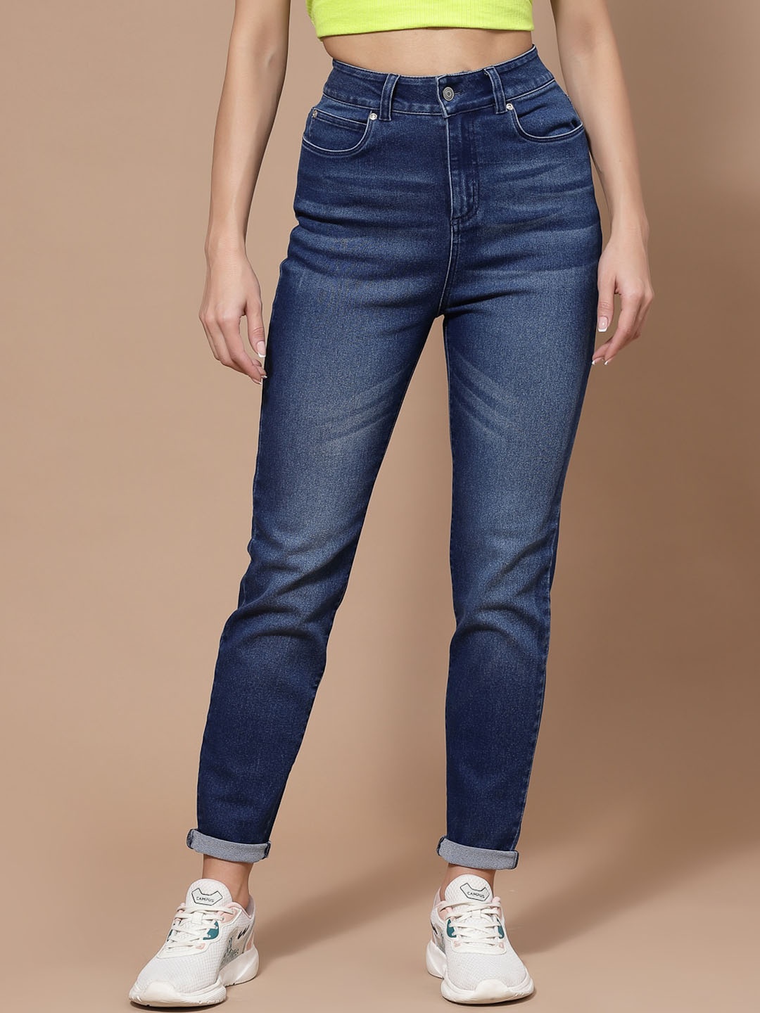 

KASSUALLY Women Blue Slim Fit Light Fade Stretchable Jeans