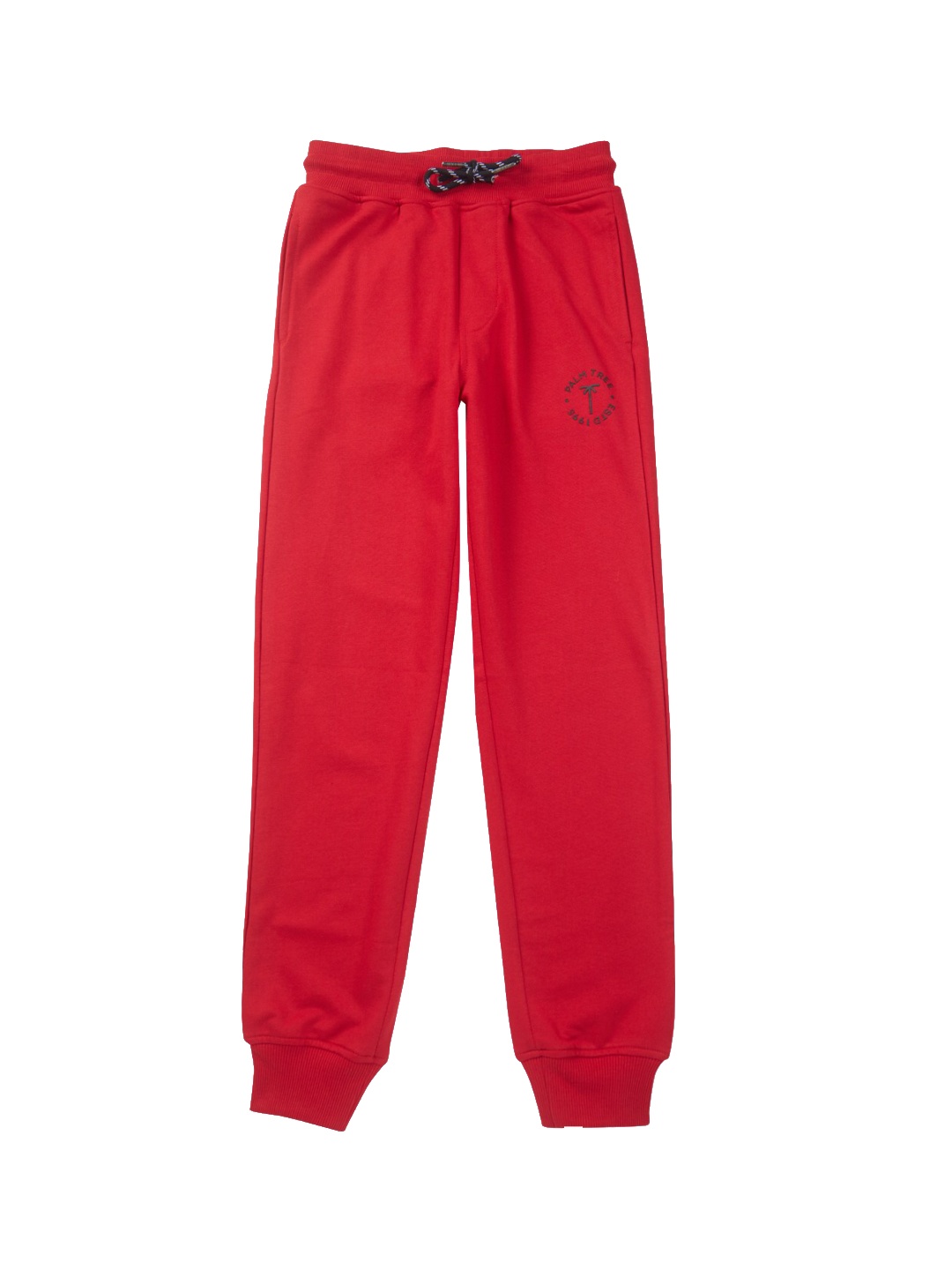 

Palm Tree Boys Cotton Joggers, Red