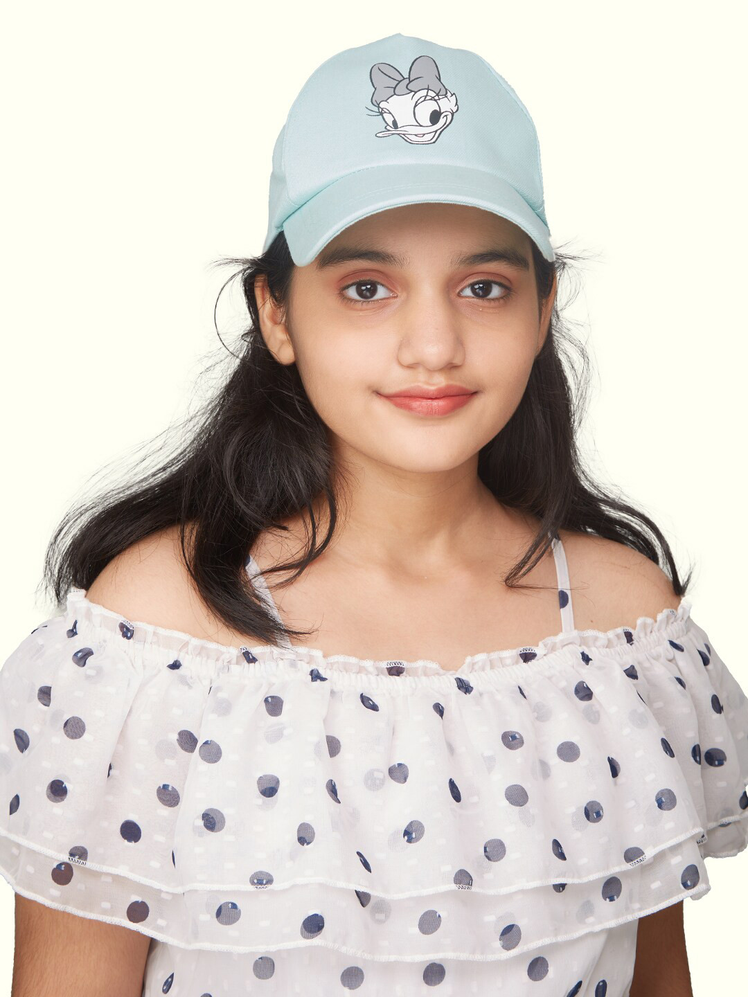 

Zalio Girls Daisy Duck Printed Cotton Baseball Cap, Blue